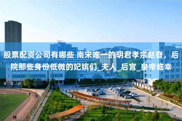 股票配资公司有哪些 南宋唯一的明君孝宗赵昚，后院那些身份低微的妃嫔们_夫人_后宫_皇帝临幸