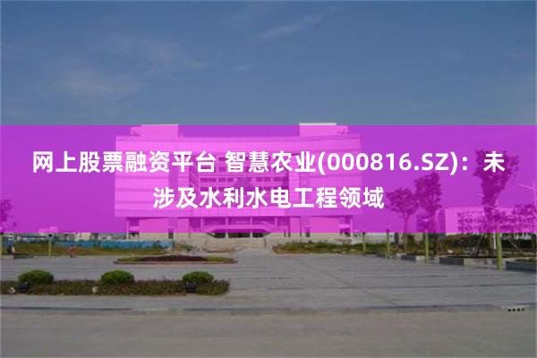 网上股票融资平台 智慧农业(000816.SZ)：未涉及水利水电工程领域