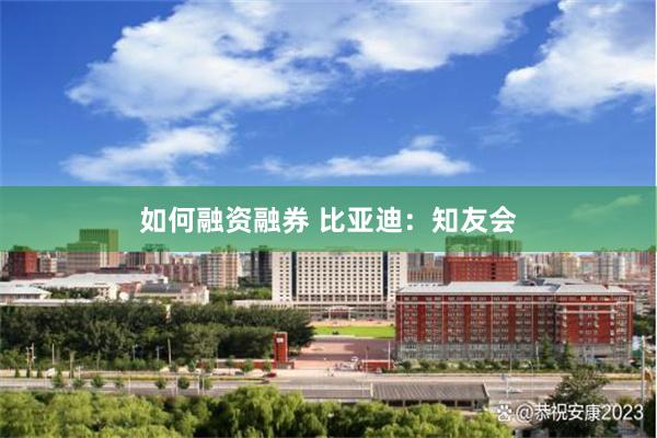 如何融资融券 比亚迪：知友会