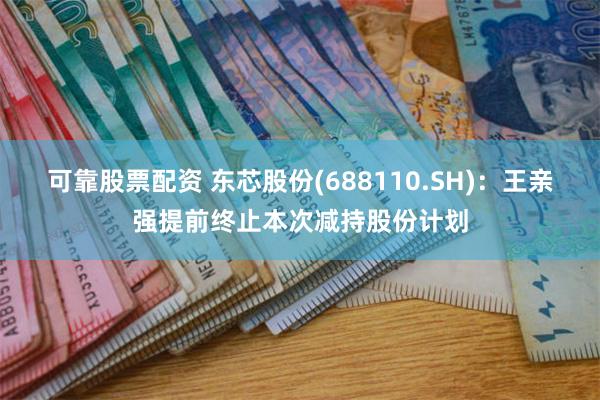 可靠股票配资 东芯股份(688110.SH)：王亲强提前终止本次减持股份计划