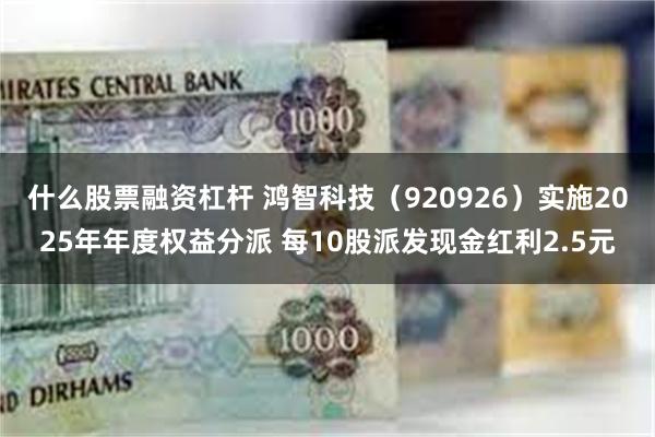 什么股票融资杠杆 鸿智科技（920926）实施2025年年度权益分派 每10股派发现金红利2.5元