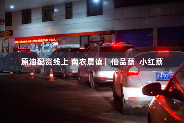原油配资线上 南农晨读 |  仙品荔  小红荔