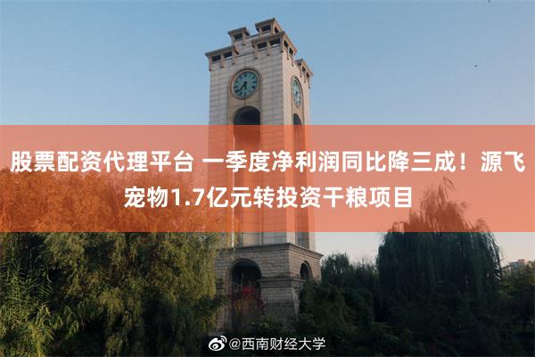 股票配资代理平台 一季度净利润同比降三成!源飞宠物1.7亿元转投资干粮项目
