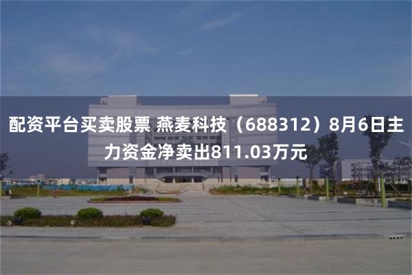 配资平台买卖股票 燕麦科技（688312）8月6日主力资金净卖出811.03万元