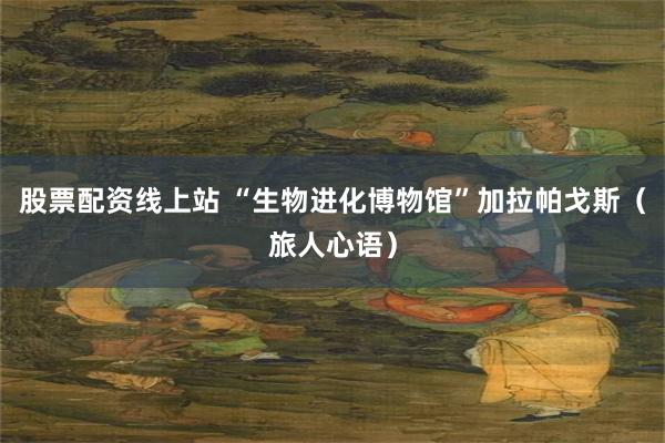 股票配资线上站 “生物进化博物馆”加拉帕戈斯（旅人心语）