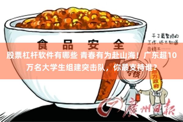 股票杠杆软件有哪些 青春有为赴山海！广东超10万名大学生组建突击队，你最支持谁？