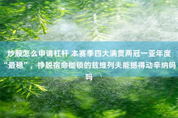 炒股怎么申请杠杆 本赛季四大满贯两冠一亚年度“最稳”，挣脱宿命枷锁的兹维列夫能撼得动辛纳吗