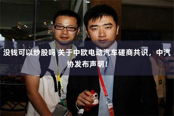 没钱可以炒股吗 关于中欧电动汽车磋商共识，中汽协发布声明！